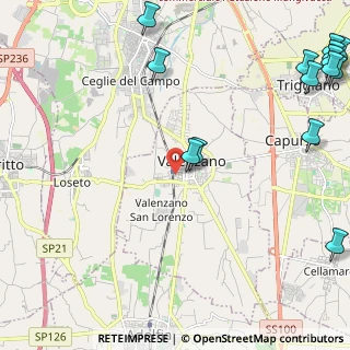 Mappa Via Enrico Toti, 70010 Valenzano BA, Italia (3.70786)