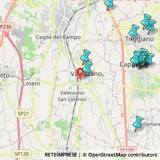 Mappa Via G. di Vittorio, 70010 Valenzano BA, Italia (3.36938)