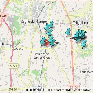 Mappa Via G. di Vittorio, 70010 Valenzano BA, Italia (2.345)