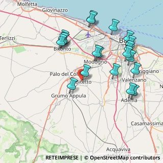 Mappa SP per Palo del Colle, 70020 Bitetto BA, Italia (9.4405)