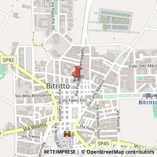 Mappa Via Damiano Chiesa, 19A, 70020 Bitritto, Bari (Puglia)