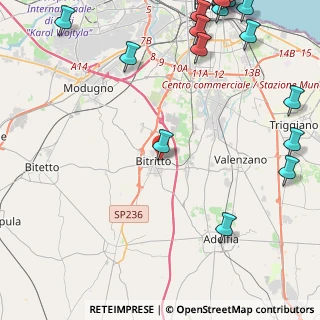 Mappa Via Salvatore Quasimodo, 70020 Bitritto BA, Italia (7.6765)