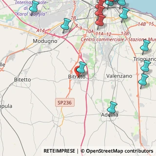 Mappa 70020 Bitritto BA, Italia (7.35667)