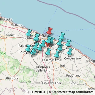 Mappa 70010 Valenzano BA, Italia (10.0205)