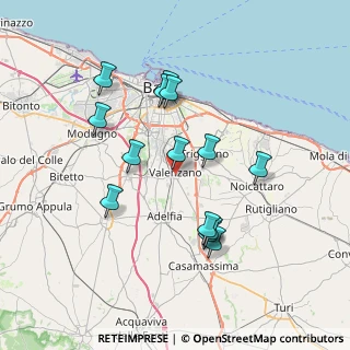 Mappa 70010 Valenzano BA, Italia (7.34214)