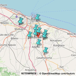 Mappa 70010 Valenzano BA, Italia (5.21333)