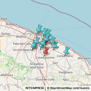 Mappa Via Neviera, 70010 Capurso BA, Italia (7.625)