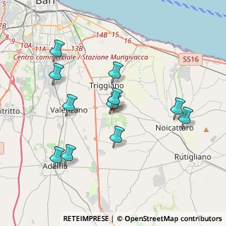 Mappa Via Neviera, 70010 Capurso BA, Italia (4.07636)