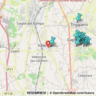 Mappa Via Monte Carmelo, 70010 Valenzano BA, Italia (2.91714)