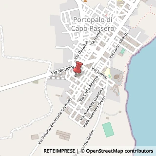 Mappa Via Simeto, 2, 96010 Portopalo di Capo Passero, Siracusa (Sicilia)
