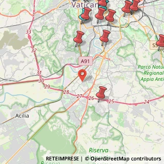 Mappa Via del Pianeta Giove, 00144 Roma RM, Italia (7.6275)