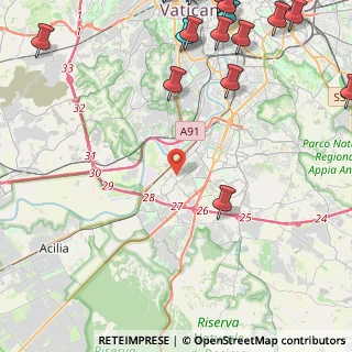 Mappa Via Gustavo Fara, 00144 Roma RM, Italia (7.7095)