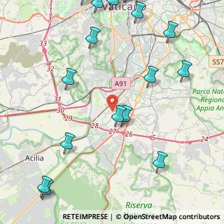 Mappa Via Gustavo Fara, 00144 Roma RM, Italia (6.7985)