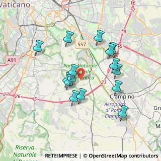 Mappa Via i XXV della Campagna, 00178 Roma RM, Italia (3.51333)