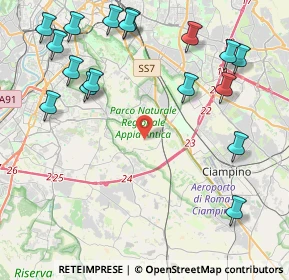 Mappa Via i XXV della Campagna, 00178 Roma RM, Italia (5.68471)