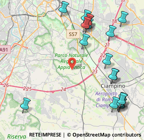 Mappa Via i XXV della Campagna, 00178 Roma RM, Italia (5.67632)