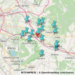 Mappa Via Colle Nobeletto, 00030 San Cesareo RM, Italia (6.73938)