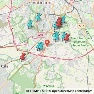 Mappa Via Salvatore Quasimodo, 00144 Roma RM, Italia (3.65143)