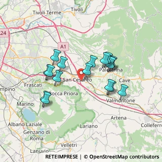 Mappa Via di Colle Noletto, 00030 San Cesareo RM, Italia (6.66412)