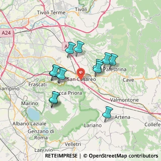 Mappa Via Francesco Crispi, 00030 San Cesareo RM, Italia (6.40615)