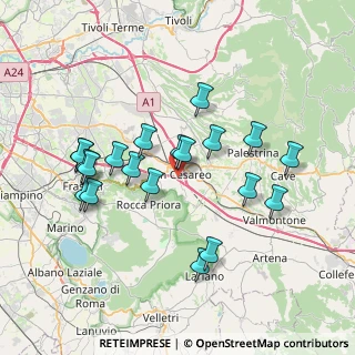 Mappa Via Francesco Crispi, 00030 San Cesareo RM, Italia (7.5635)