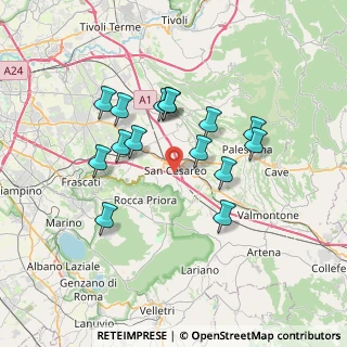 Mappa Via Francesco Crispi, 00030 San Cesareo RM, Italia (6.64267)