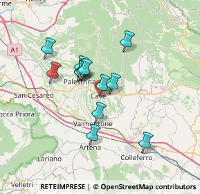 Mappa Via Pasquazzi Gregorio, 00033 Cave RM, Italia (5.81692)