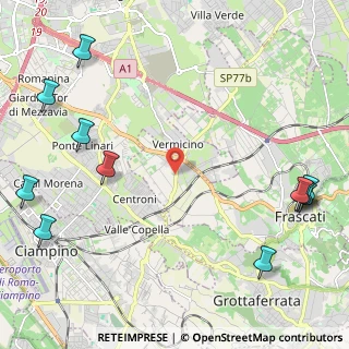 Mappa Via della Cavona, 00044 Frascati RM, Italia (3.38909)