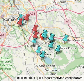 Mappa Via della Cavona, 00044 Frascati RM, Italia (5.94222)