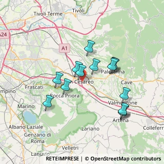 Mappa Via dei Pioppi, 00030 San Cesareo RM, Italia (7.07643)