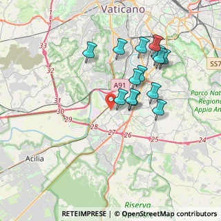 Mappa Via Mario Mona, 00144 Roma RM, Italia (3.59643)