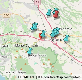 Mappa Via delle Scienze, 00030 San Cesareo RM, Italia (3.33385)