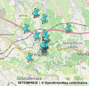 Mappa Via Metrodoro, 00044 Frascati RM, Italia (1.36071)