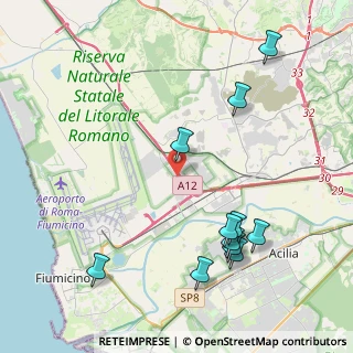 Mappa Via Oncino, 00054 Fiumicino RM, Italia (5.08091)