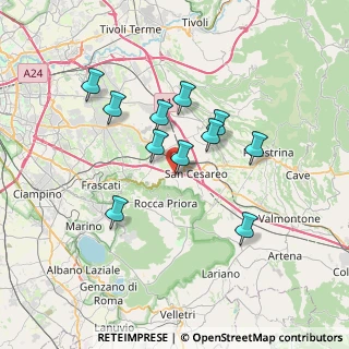 Mappa A1 Diramazione Roma Sud, 00030 San Cesareo RM, Italia (6.35545)