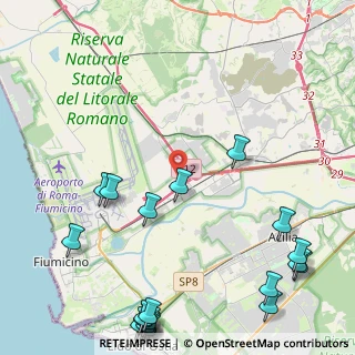Mappa Via Alessandro Volta, 00054 Fiumicino RM, Italia (6.879)