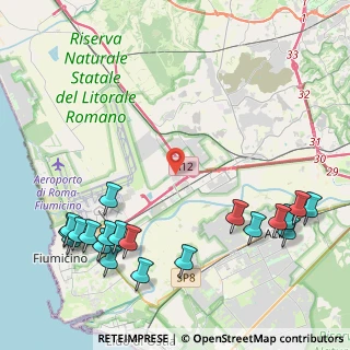 Mappa Via Alessandro Volta, 00054 Fiumicino RM, Italia (6.075)