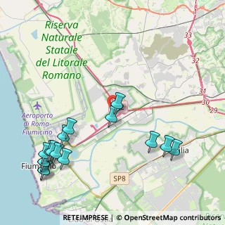 Mappa Via Alessandro Volta, 00054 Fiumicino RM, Italia (5.70688)
