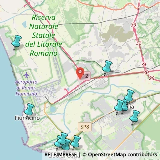 Mappa Via Alessandro Volta, 00054 Fiumicino RM, Italia (7.11273)