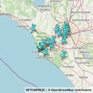 Mappa Via Alessandro Volta, 00054 Fiumicino RM, Italia (11.08632)