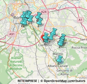 Mappa Via Sandro Pertini, 00043 Ciampino RM, Italia (7.3335)