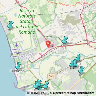 Mappa Via G.Montanari snc, 00054 Fiumicino RM, Italia (7.12455)