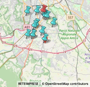 Mappa Via degli Avieri, 00143 Roma RM, Italia (3.59143)