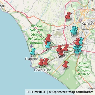 Mappa Via G. Natta, 00054 Fiumicino RM, Italia (8.705)