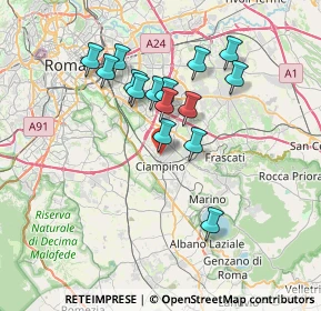 Mappa Via Giuseppe Saragat, 00043 Ciampino RM, Italia (6.59867)