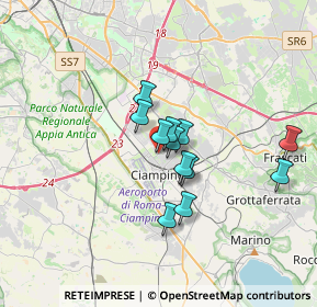 Mappa Via Giuseppe Saragat, 00043 Ciampino RM, Italia (2.58667)