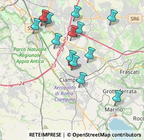 Mappa Via Giuseppe Saragat, 00043 Ciampino RM, Italia (4.09286)