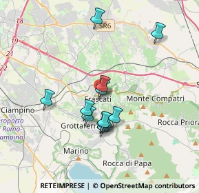 Mappa Via Pietro Gagliardi, 00044 Frascati RM, Italia (3.13833)