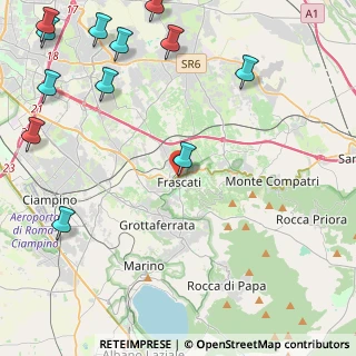 Mappa Via Antico Frascati, 00044 Frascati RM, Italia (6.96769)