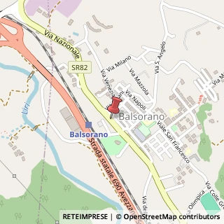 Mappa Via Nazionale, 33, 67052 Balsorano, L'Aquila (Abruzzo)